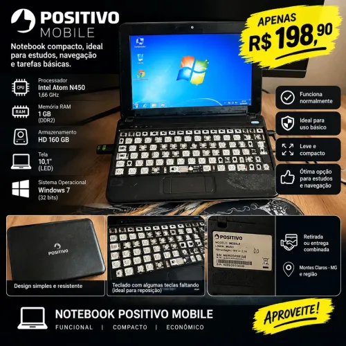 Notebook positivo FUNCIONA bem (aceito ofertas)