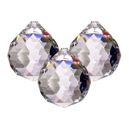 bola esfera multifacetada cristal ( lustre )