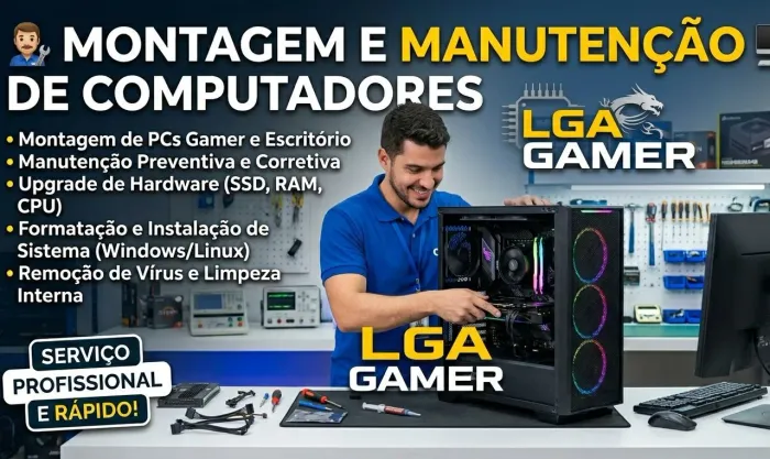 MANUTENÇÃO E MONTAGEM DE PC GAMER - LGA GAMER