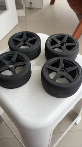 Rodas 17mm automodelo pneu slick