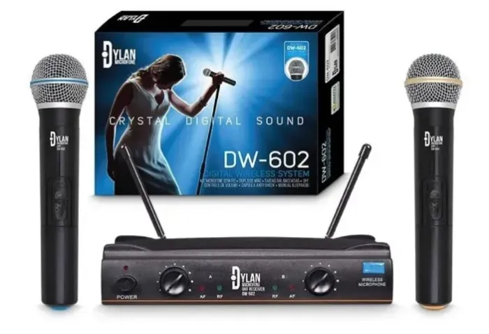 Microfones Dylan DW-602 Dinâmico Cardioide cor preto