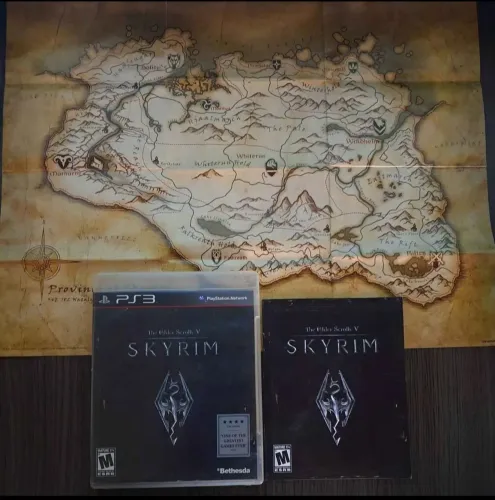 Ps3 skyrim c/ mapa e encarte 