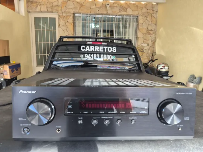 Receiver pioneer vsx326 sem avarias com controle remoto