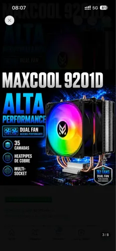 CPU Cooler Rainbow + 4 fans rainbow