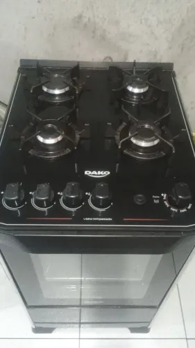 Fogão 4 bocas DAKO com mesa de vidro a gás 