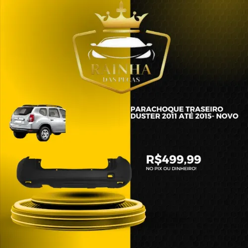 Parachoque Traseiro Duster 2011 até 2015 - NOVO