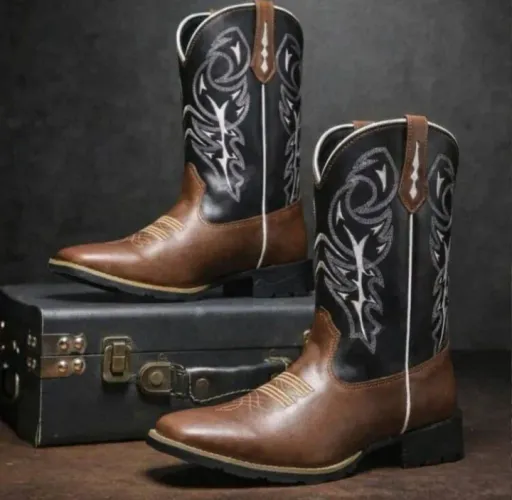 Bota texana country bico quadrado