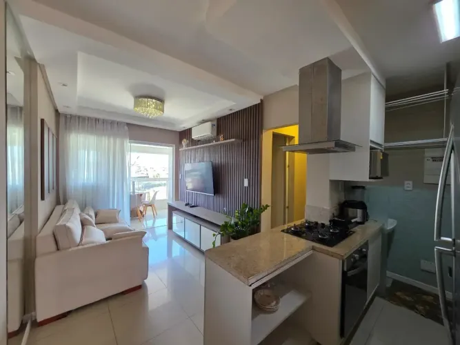 Apartamento Mobiliado Com 1 Quarto Em 45M² E  1 Vaga De Garagem Na Armação. TM97JD