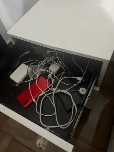 Gaveteiro/Armário de Escritório Branco com Chave e 3 Gavetas