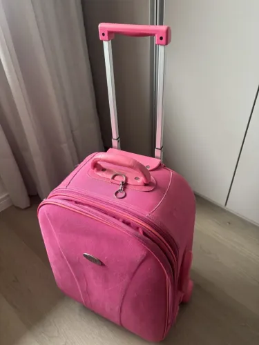 Mala de Viagem Ika Rosa de Rodinha Expansível com Alça Telescópica