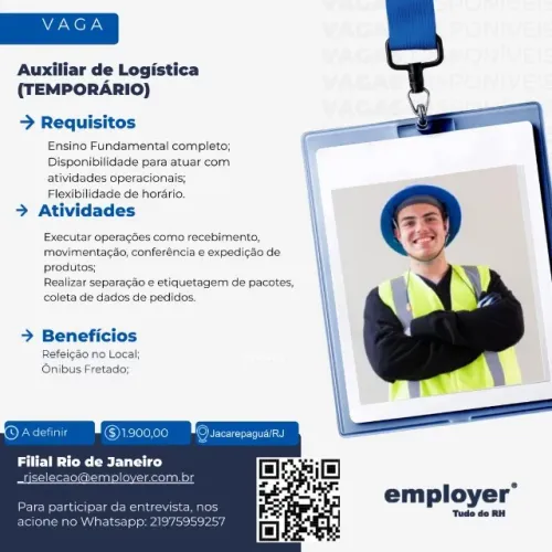 Auxiliar de Logística - Jacarepaguá (TEMPORÁRIO)