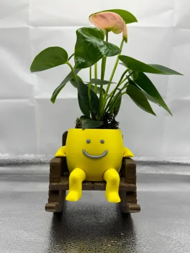 Vasinho Feliz de Cadeira de Balanço