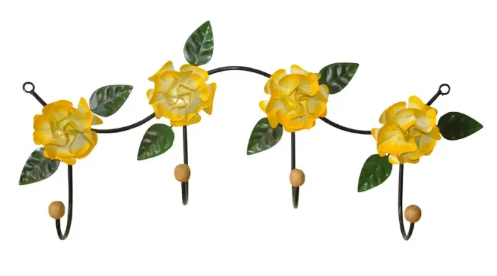 Cabideiro em ferro flores com 60cm
