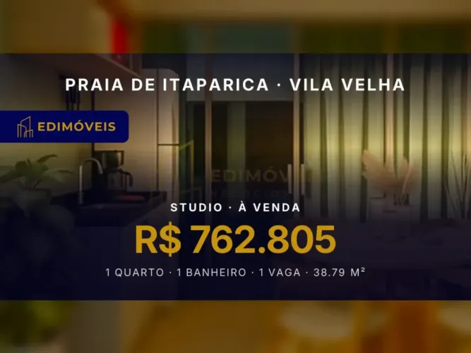 Praia de Itaparica| Studio 1 quarto com vaga, ideal para investimento