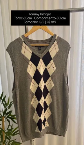 Suéter blusa colete Tommy Hilfiger Tam XL