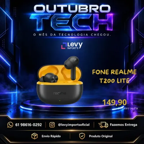 Fone TWS Realme T200 Lite