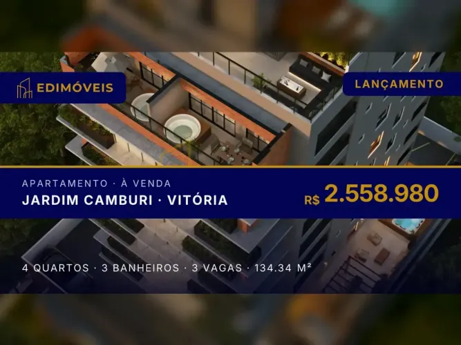 Aura Camburi: Apartamento Garden em Jardim Camburi com 4 suítes e 3 vagas
