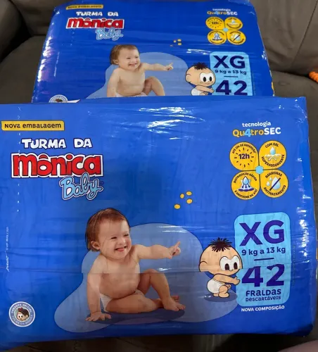 Fraldas XG turma da Mônica