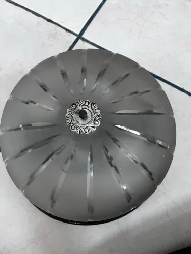 Paflon antigo para duas lâmpadas 25cm
