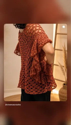 Bata de Crochê Feminina Artesanal - Sob Encomenda