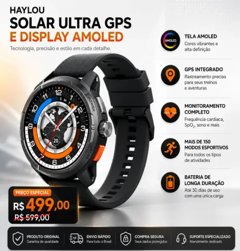 SMARTWATCH HAYLOU/XIAOMI SOLAR ULTRA GPS+AMOLED