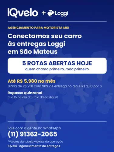 Motorista MEI com carro - entregas Loggi em São Mateus, São Paulo
