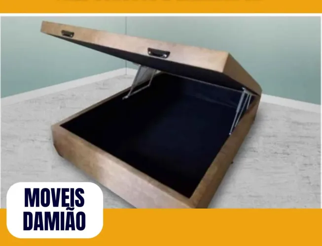 Cama Box Baú Casal Moderna e Funcional