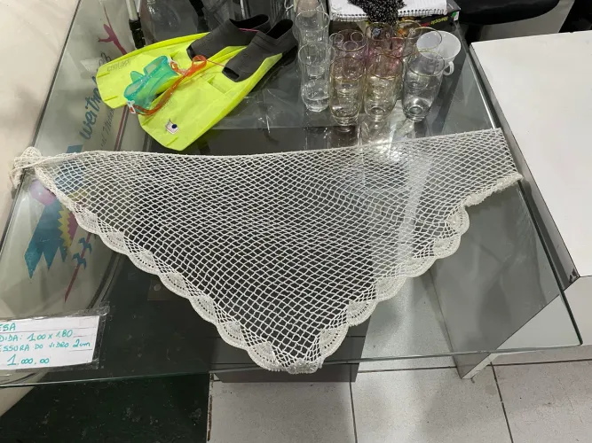 Xale Branco com Pedraria