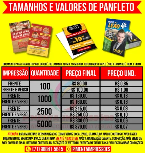 Panfleto / Folheto personalizado