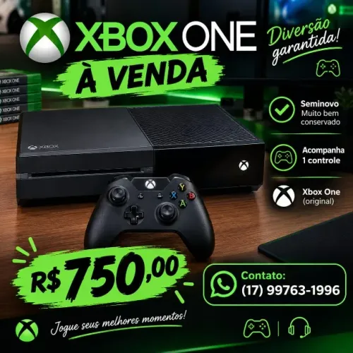 Xbox one com 1 controle a venda
