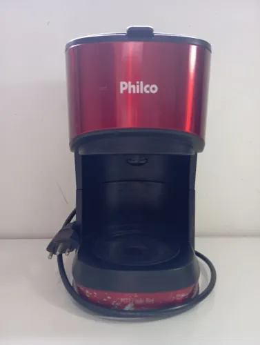 cafeteira elétrica philco pcf17 inox red