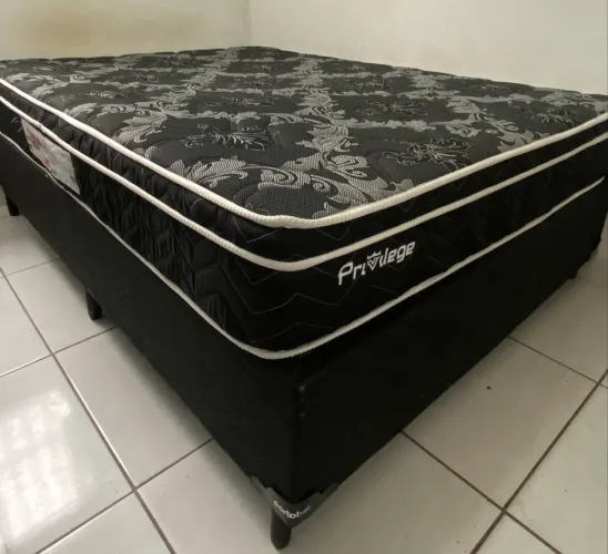 CAMA CASAL + COLCHÃO