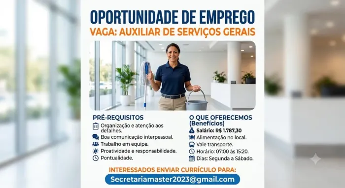 Vaga para Serviços Gerais