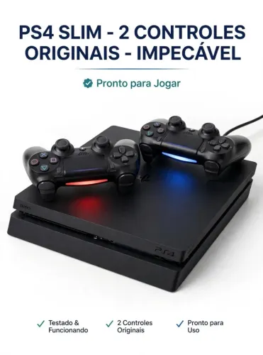 PS4 SLIN COM 2 CARREGADORES