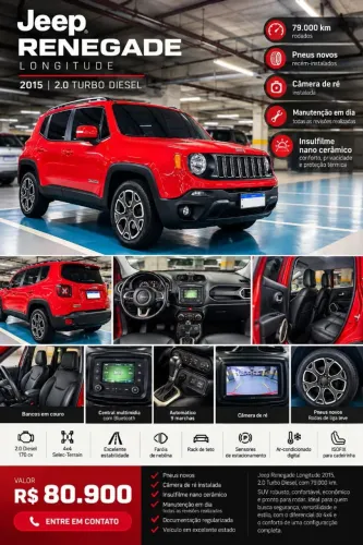 Jeep Renegade Longitude 2.0 4X4 TB Diesel AUT 2016