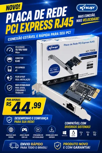 Placa de rede pci Knup /1000