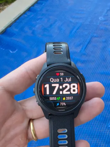 Relogio Garmin Forerunner 265 amoled preto 46mm