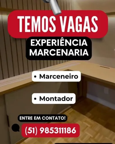 Vaga Marceneiro Com experiência !
