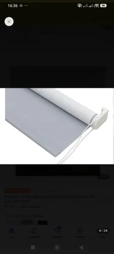 2 CORTINAS PERSIANA ROLÔ BLACKOUT - 1,20m x 1,20m