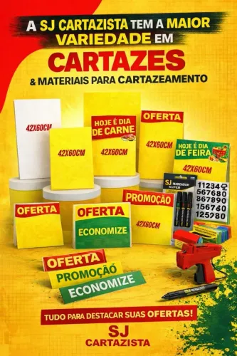 FAIXAS, CARTAZES, PRODUTOS