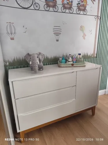 kit berço que vira cama e cama auxiliar junto + cômoda 5 meses de uso apenas