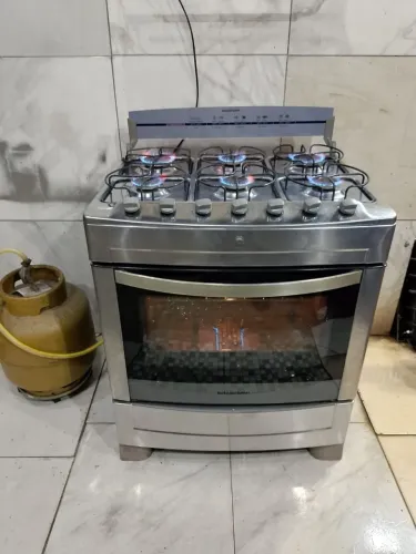 Fogão Brastemp 6 bocas inox acendimento no fósforo