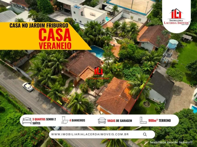 Jardim Friburgo, Casa para veraneio/Moradia, 900m² Terreno, Piscina, espaço gourmet