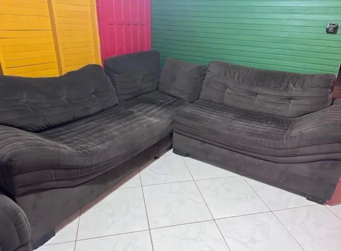 Sofá em L usado