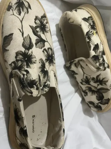 Osklen Slip On Floral Original Bege/preto 43