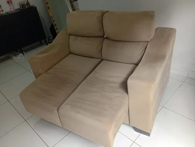 Sofá Retrátil Bege