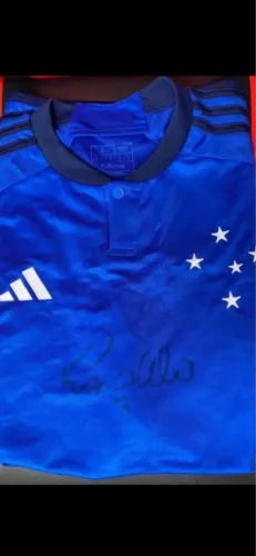 Camisa Cruzeiro autografada Ronaldo