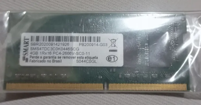 Memória Ddr4 4gb Smart 2666 Sodimm