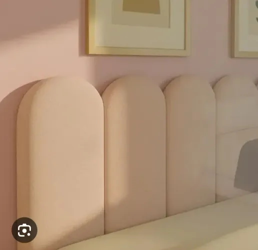 Cabeceira nuvem rosa