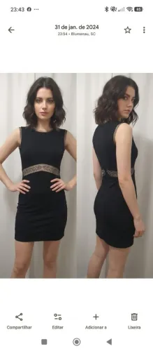 Vestido Preto Tamanho P